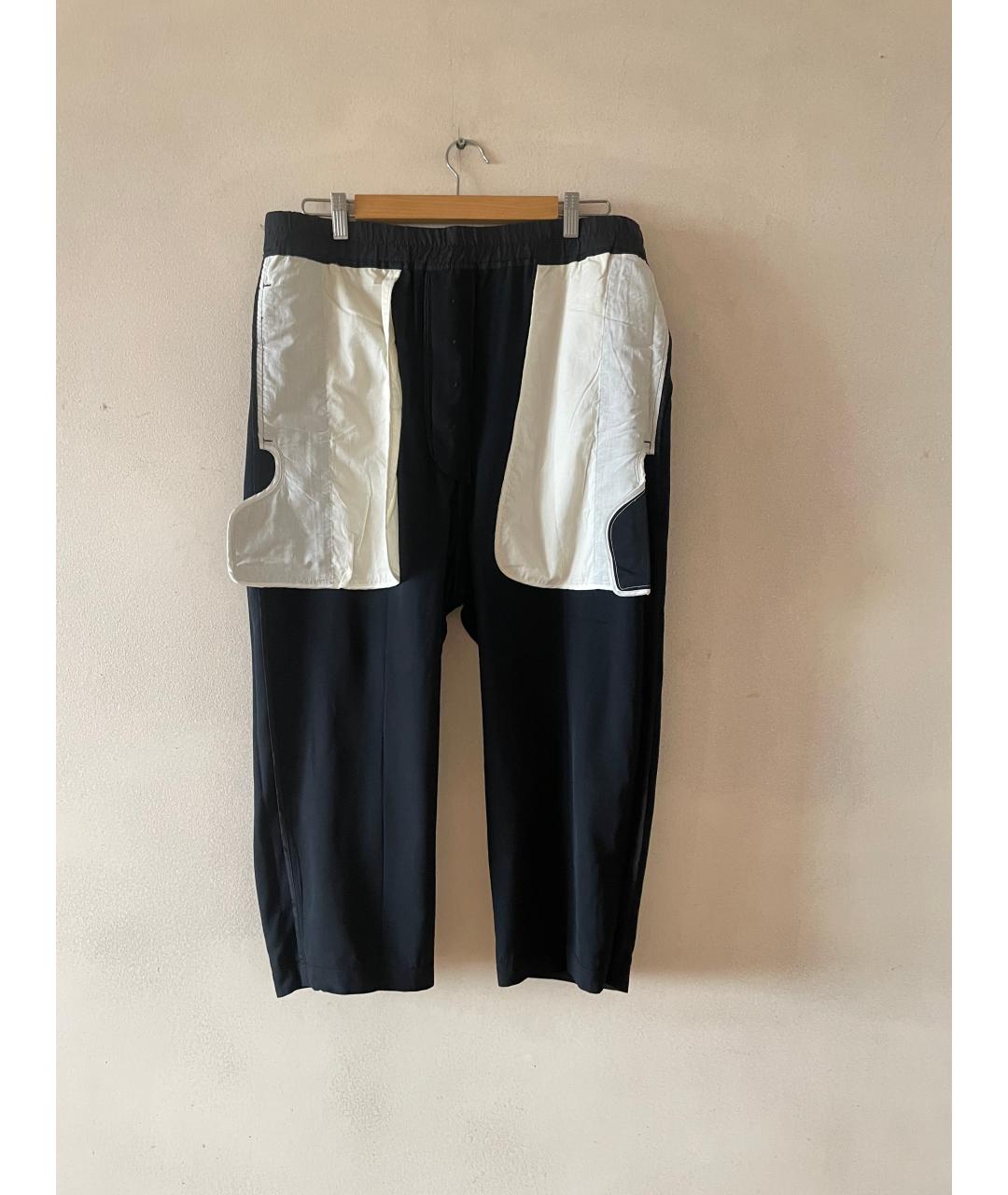 RICK OWENS Черные шерстяные повседневные брюки, фото 3