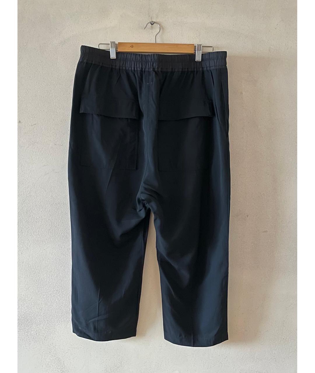 RICK OWENS Черные шерстяные повседневные брюки, фото 2