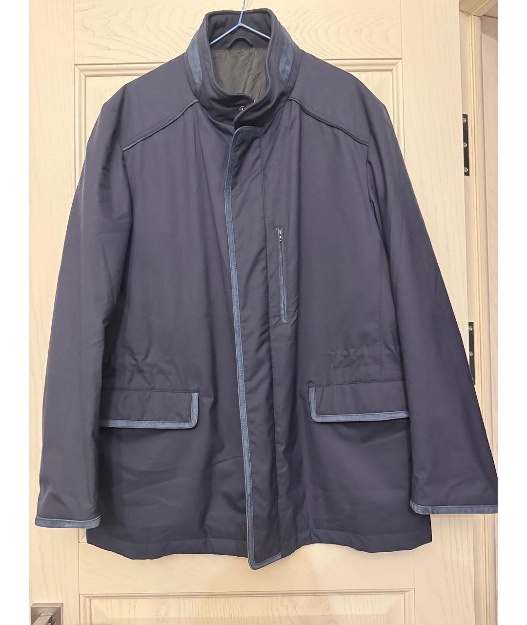 BRIONI Темно-синяя хлопковая куртка, фото 9