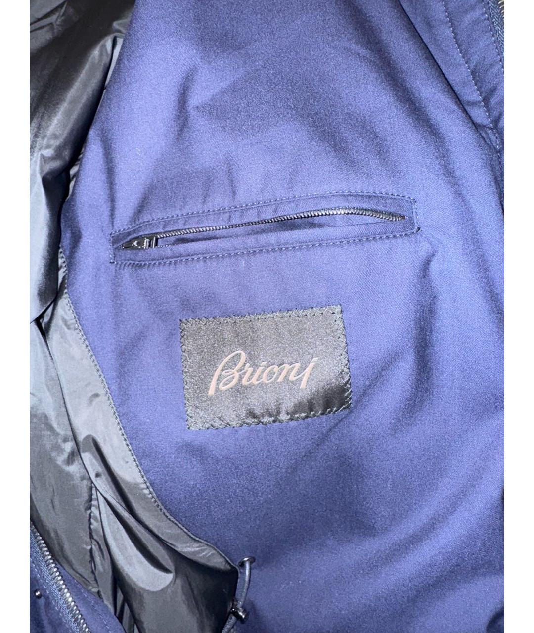 BRIONI Темно-синяя хлопковая куртка, фото 5