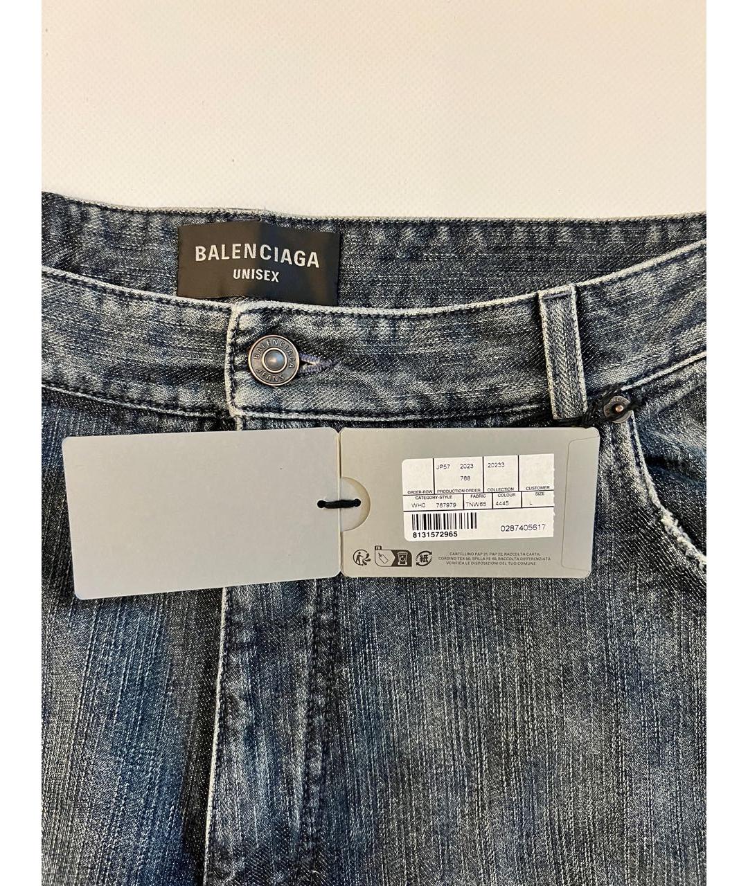 BALENCIAGA Серые хлопковые джинсы, фото 4