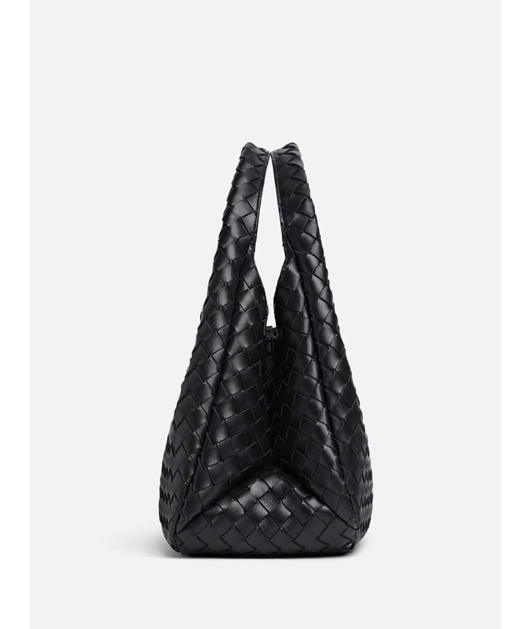 BOTTEGA VENETA Черная кожаная сумка через плечо, фото 2