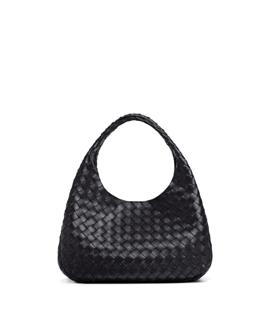 BOTTEGA VENETA Черная кожаная сумка через плечо, фото 1
