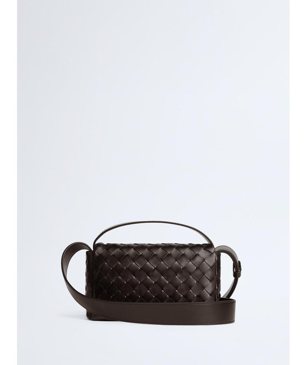 BOTTEGA VENETA Коричневая кожаная сумка на плечо, фото 2
