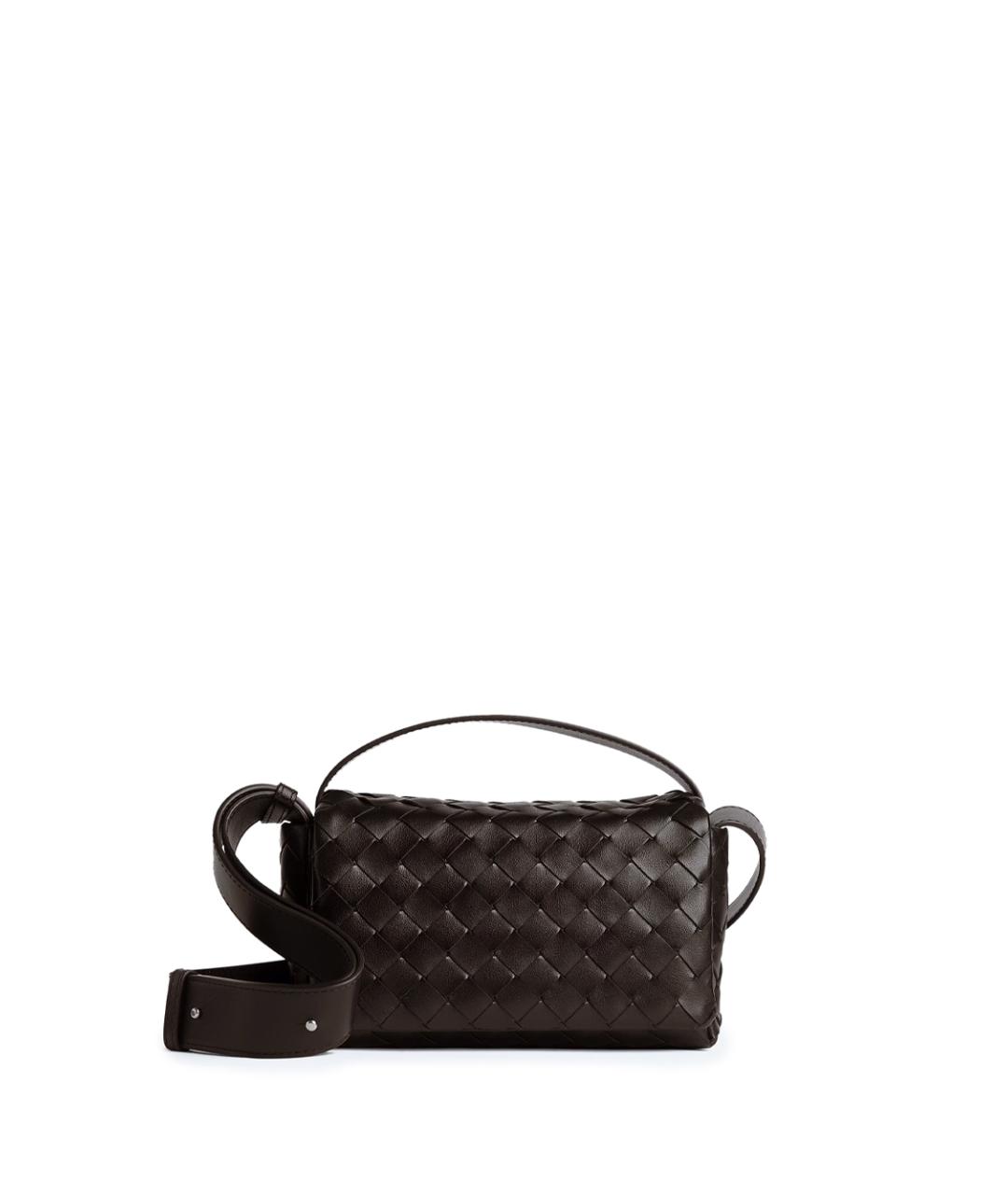 BOTTEGA VENETA Коричневая кожаная сумка на плечо, фото 1