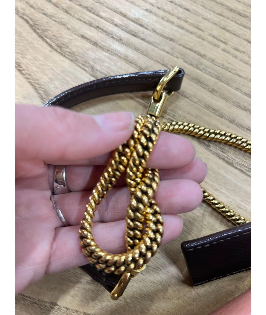 LOUIS VUITTON Коралловая кожаная сумка через плечо, фото 8