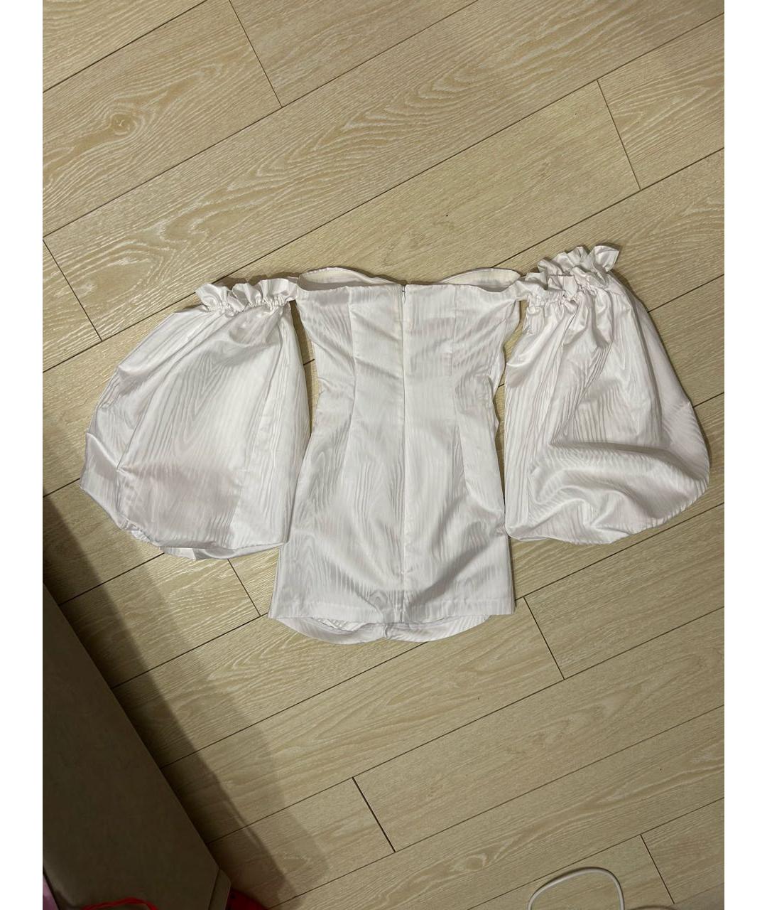 ROTATE Белое полиэстеровое коктейльное платье, фото 2