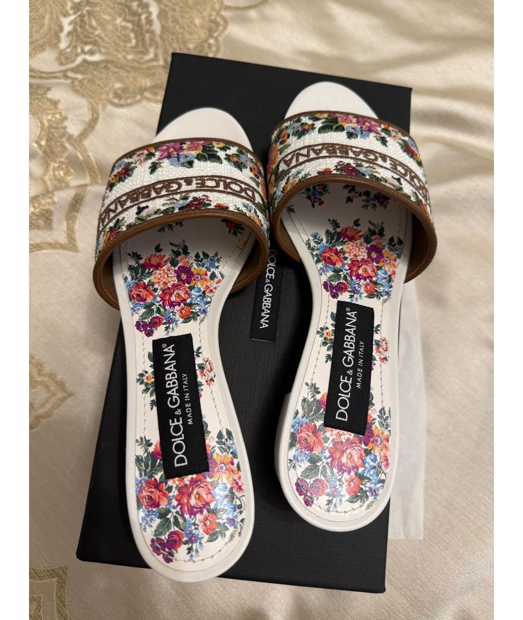 DOLCE&GABBANA Мульти текстильные мюли, фото 8