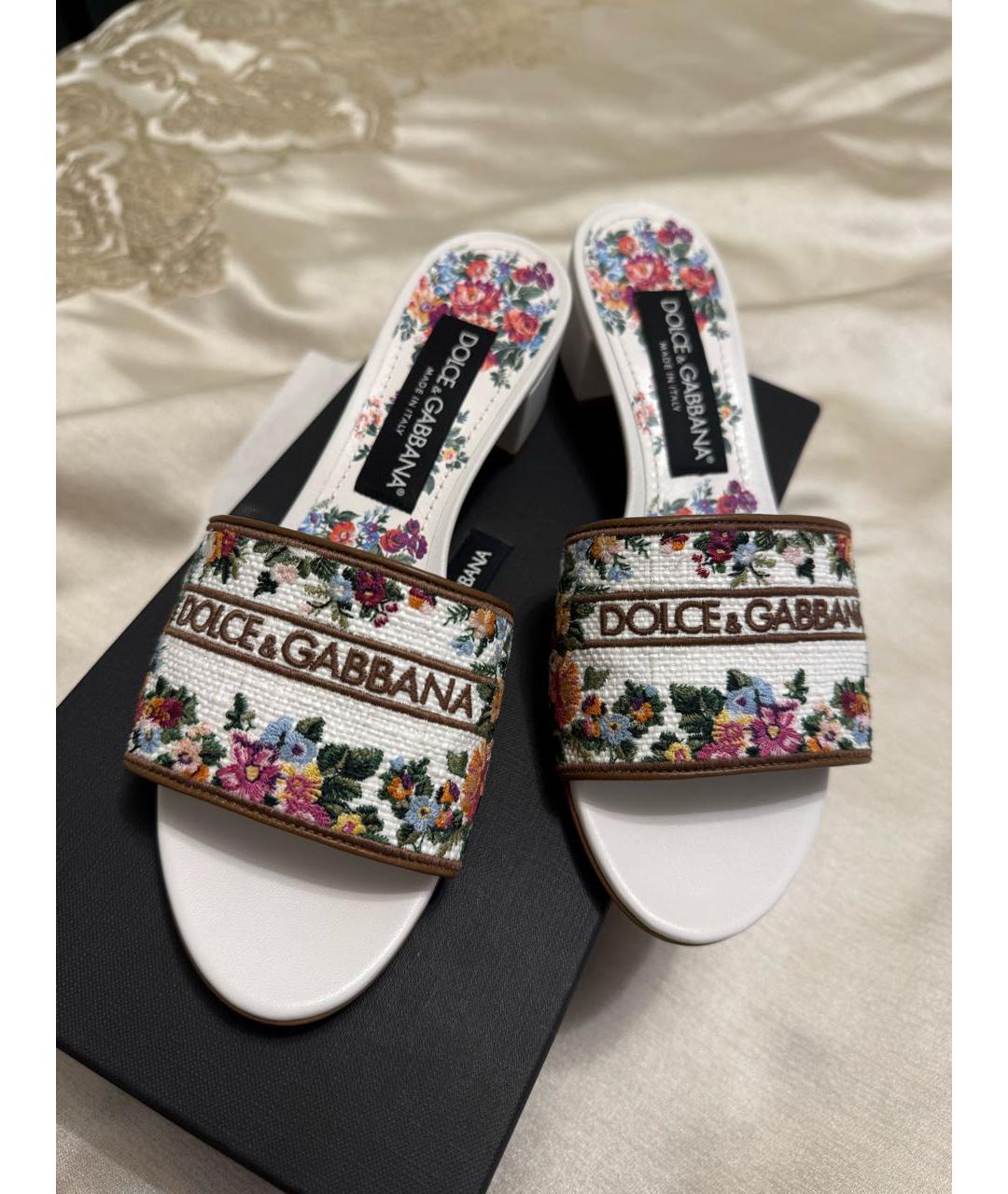 DOLCE&GABBANA Мульти текстильные мюли, фото 2