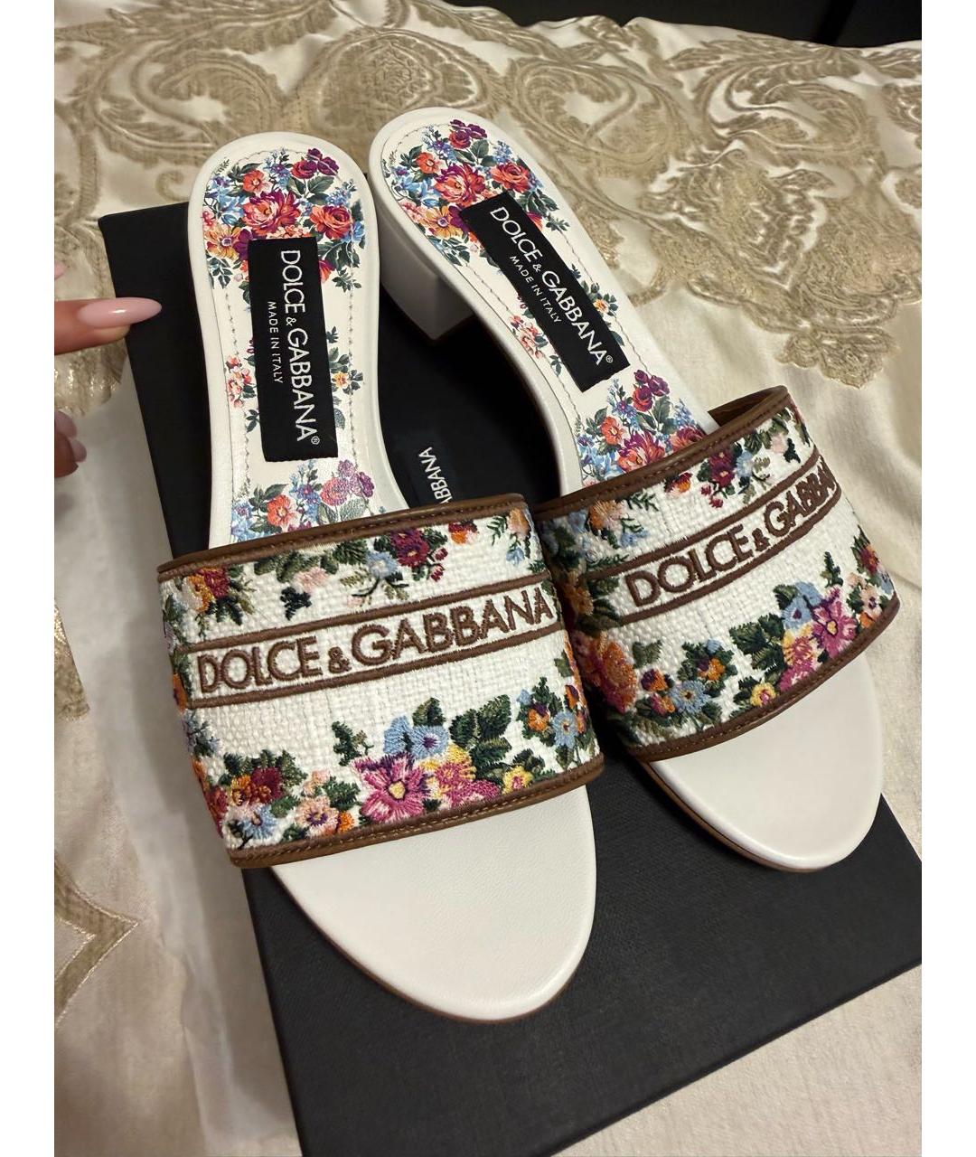 DOLCE&GABBANA Мульти текстильные мюли, фото 5