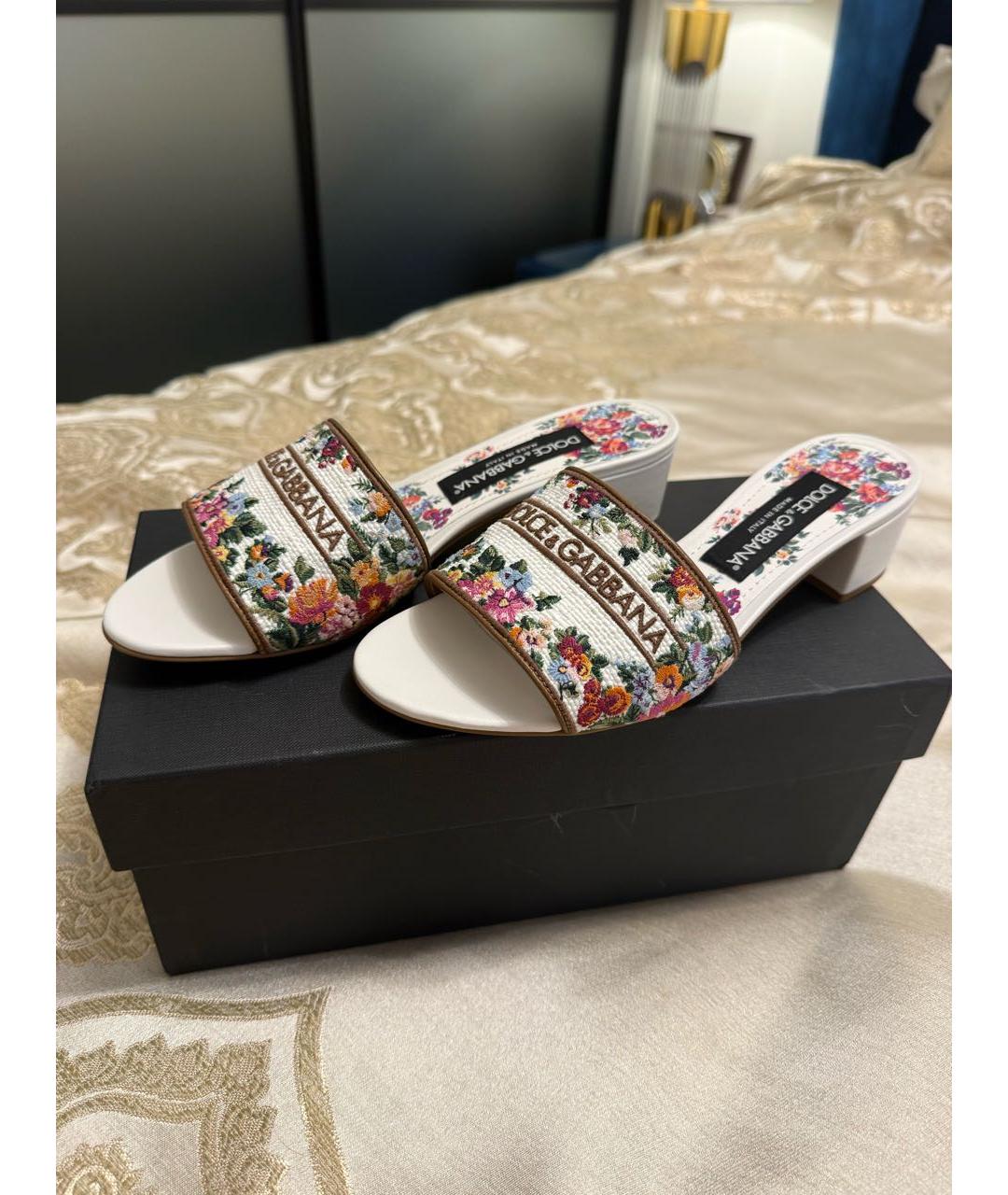 DOLCE&GABBANA Мульти текстильные мюли, фото 9
