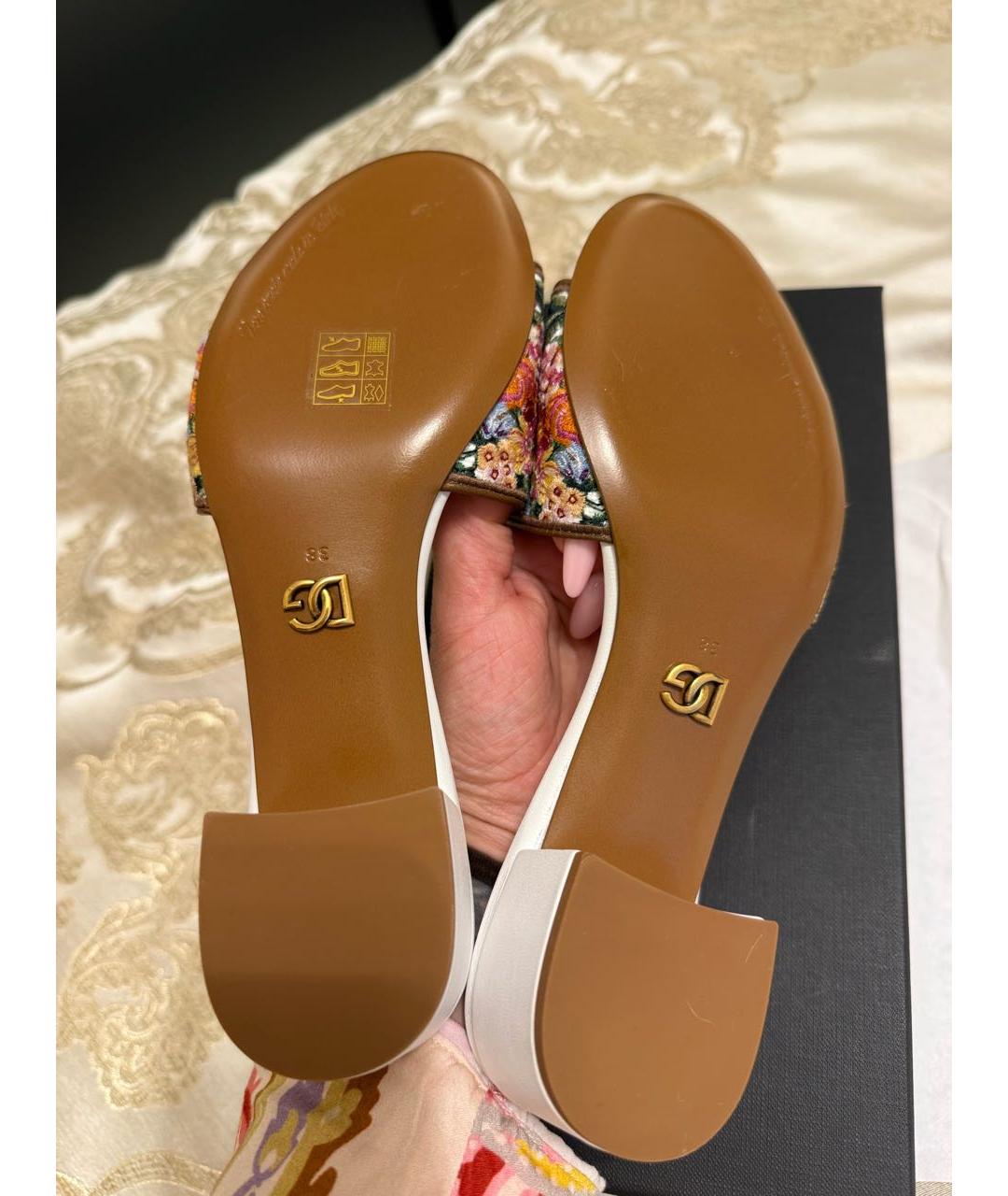 DOLCE&GABBANA Мульти текстильные мюли, фото 7