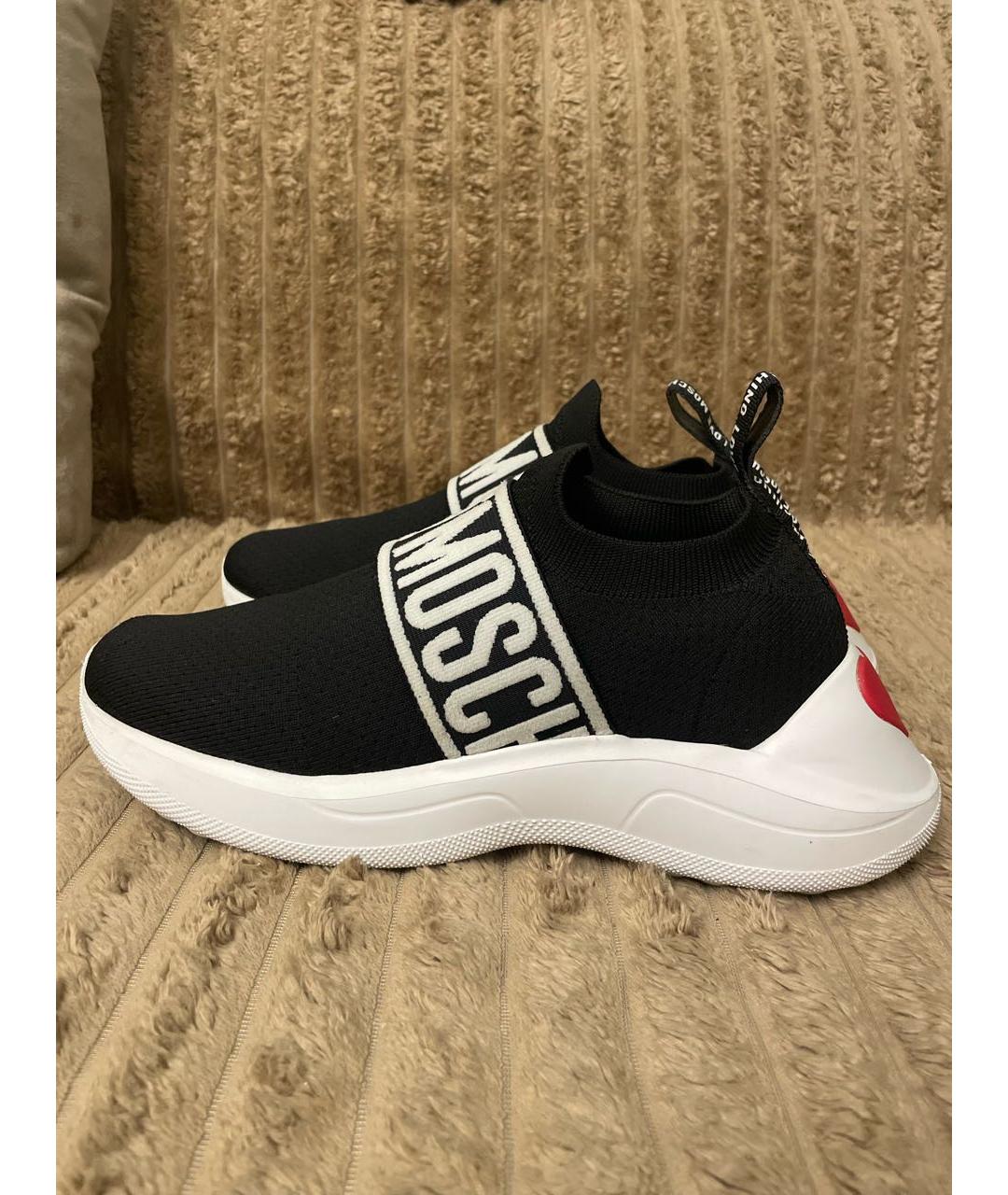 LOVE MOSCHINO Черные текстильные кроссовки, фото 6