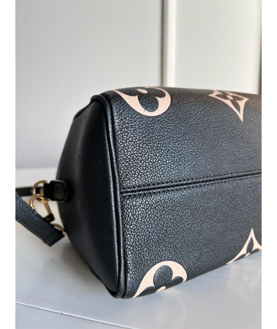 LOUIS VUITTON Черная кожаная сумка с короткими ручками, фото 7