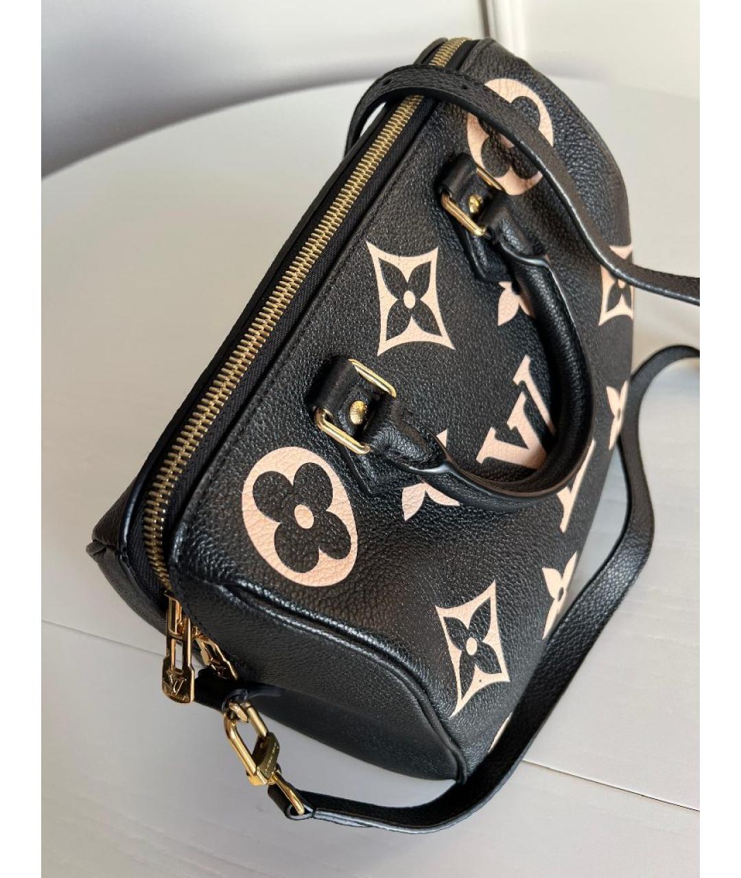 LOUIS VUITTON Черная кожаная сумка с короткими ручками, фото 2