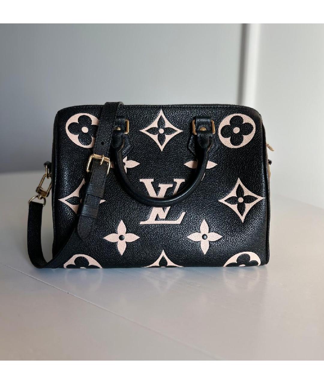 LOUIS VUITTON Черная кожаная сумка с короткими ручками, фото 10