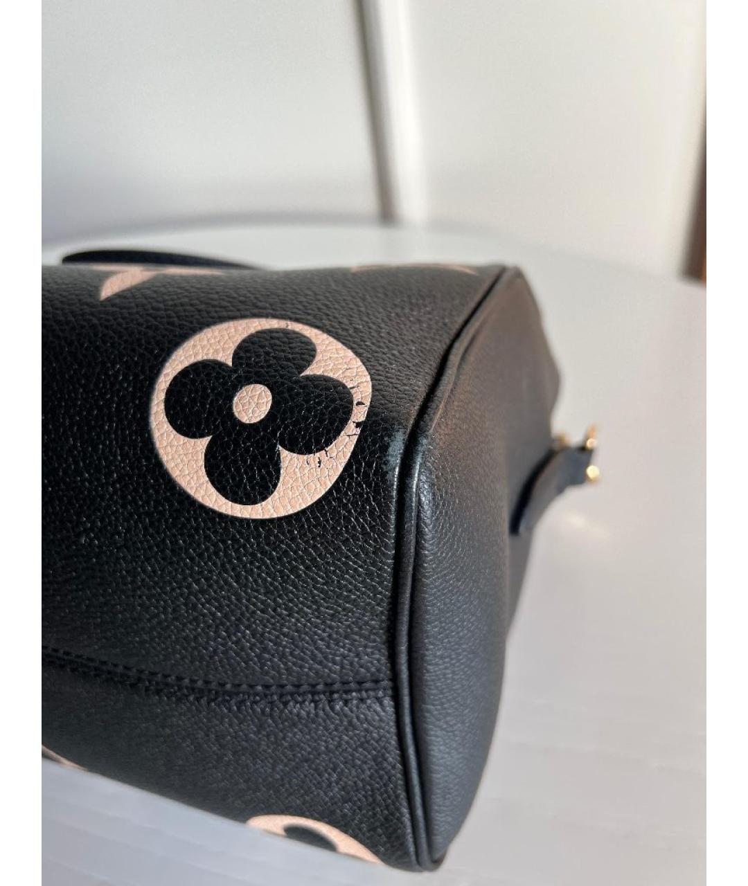 LOUIS VUITTON Черная кожаная сумка с короткими ручками, фото 9