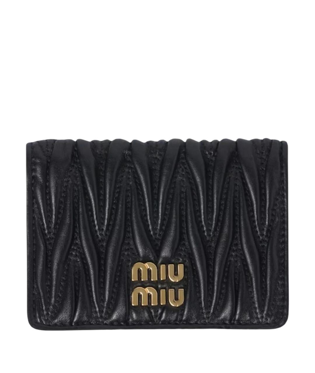 MIU MIU Черный кожаный кардхолдер, фото 1