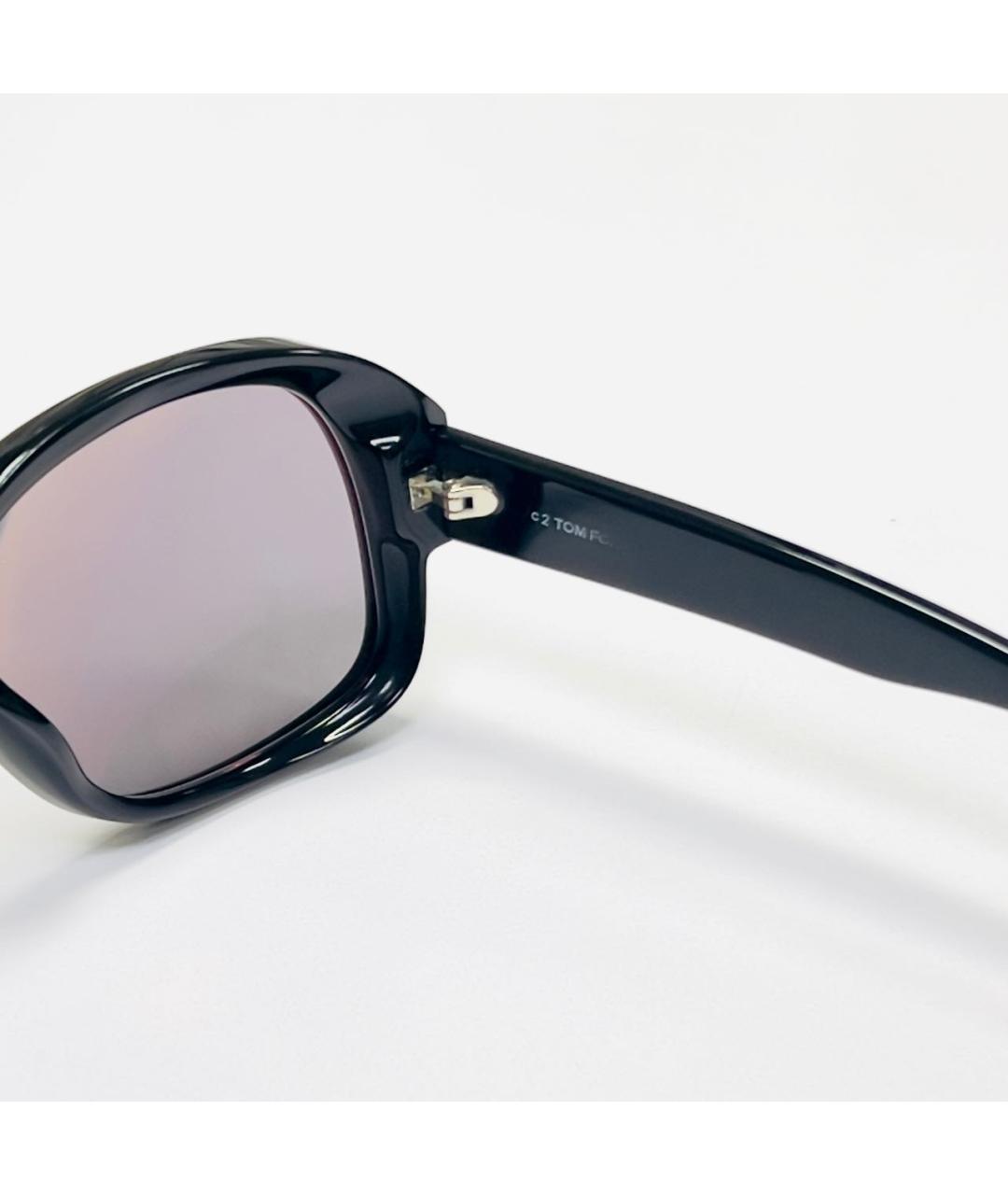 TOM FORD Черные пластиковые солнцезащитные очки, фото 7
