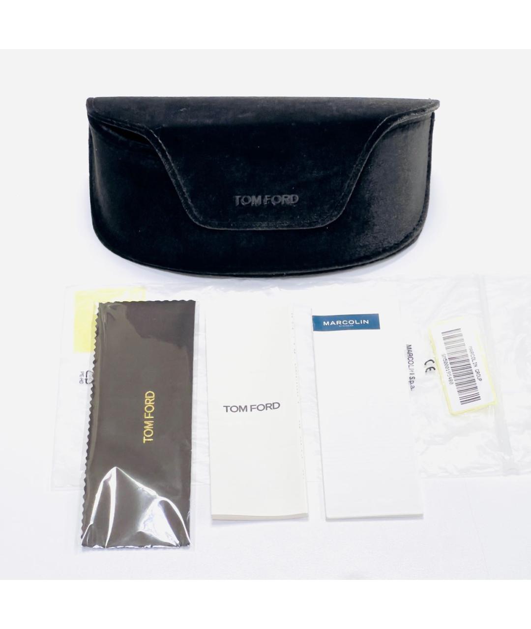 TOM FORD Черные пластиковые солнцезащитные очки, фото 4