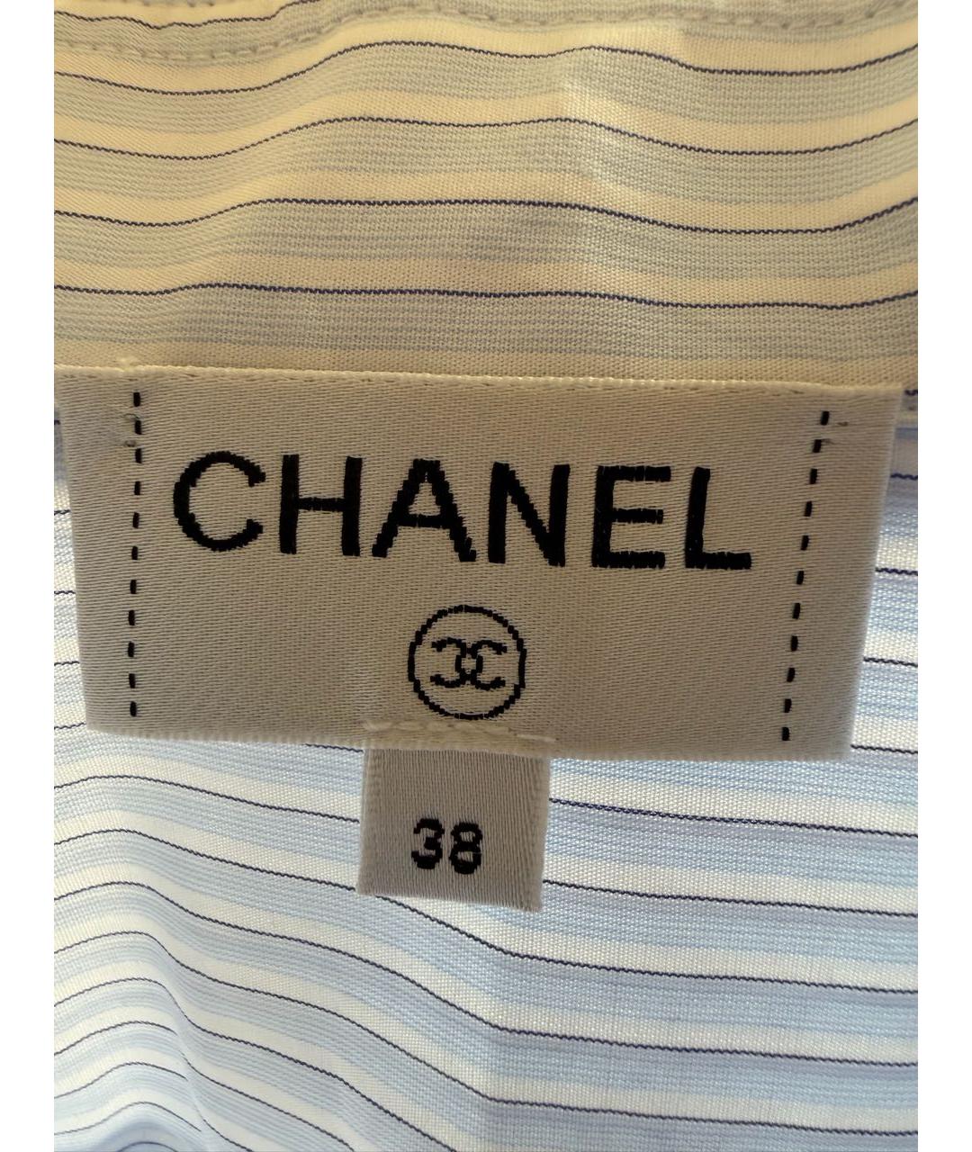CHANEL Голубая хлопковая рубашка, фото 5