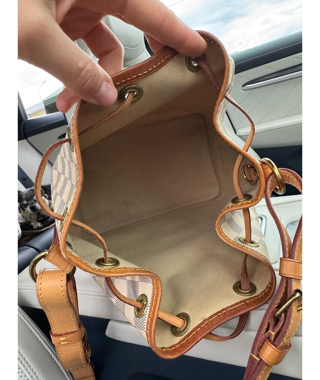 LOUIS VUITTON Бежевая сумка тоут из искусственной кожи, фото 7