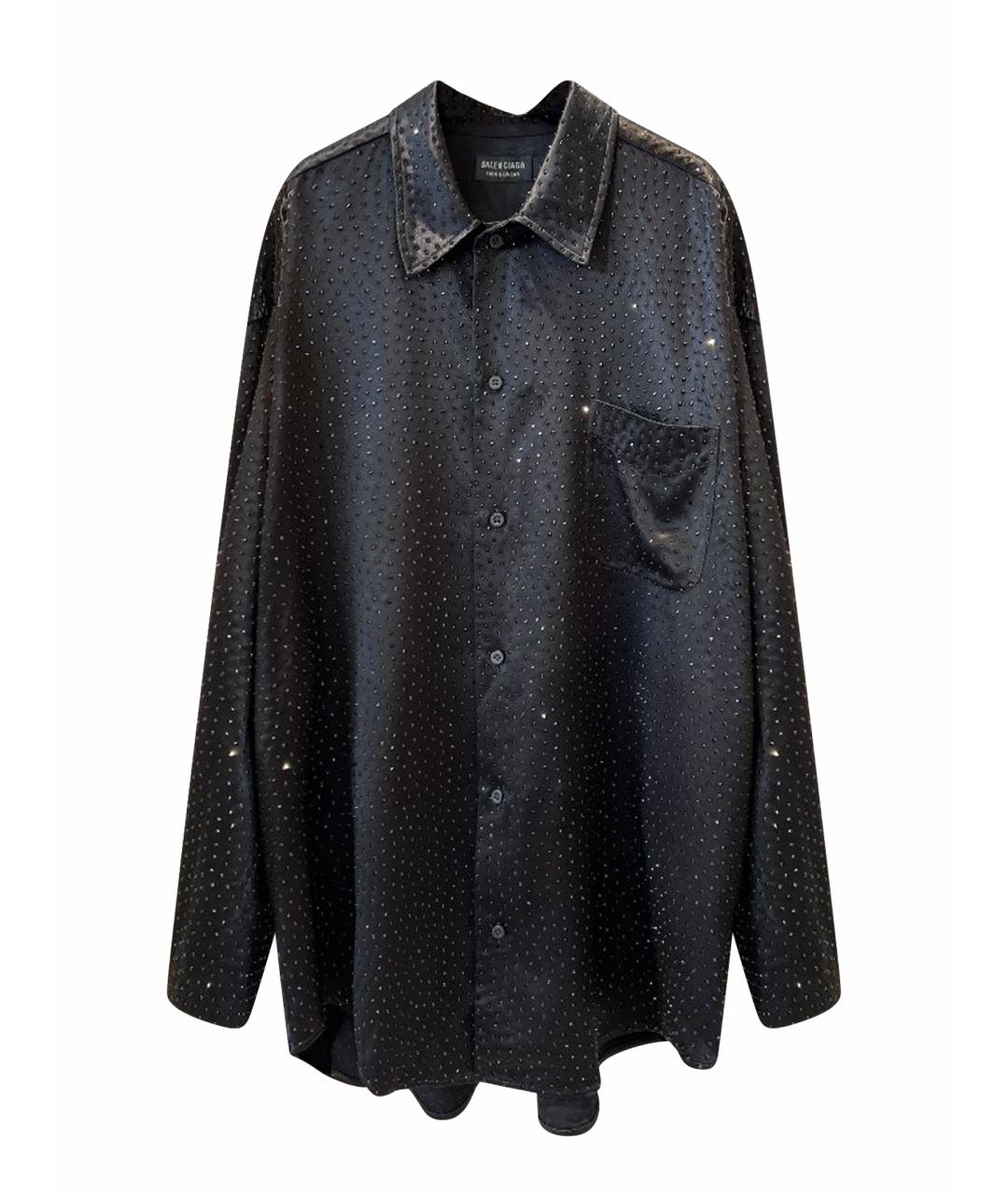 BALENCIAGA Черная вискозная рубашка, фото 1