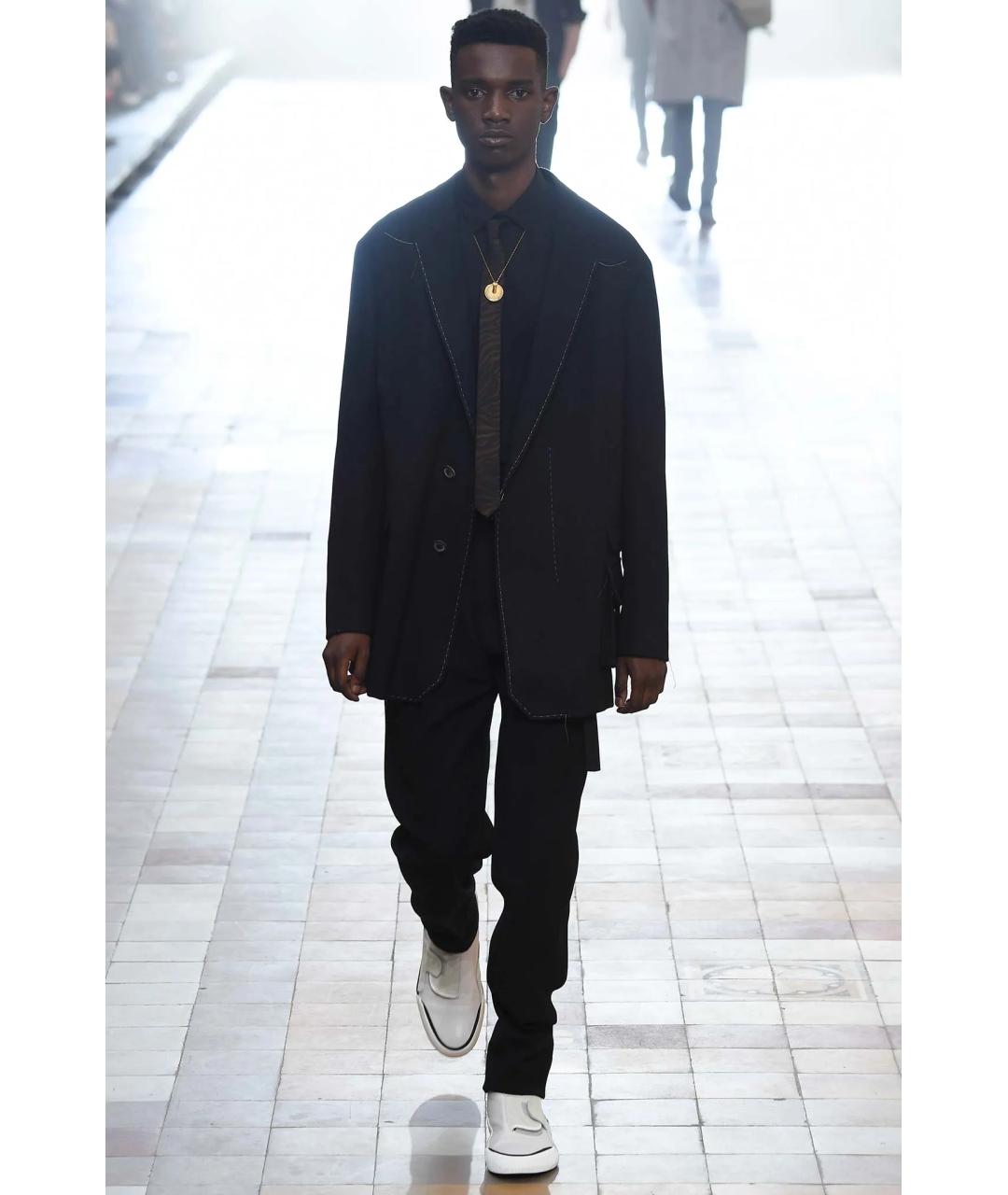 LANVIN Серые кожаные низкие кроссовки / кеды, фото 9