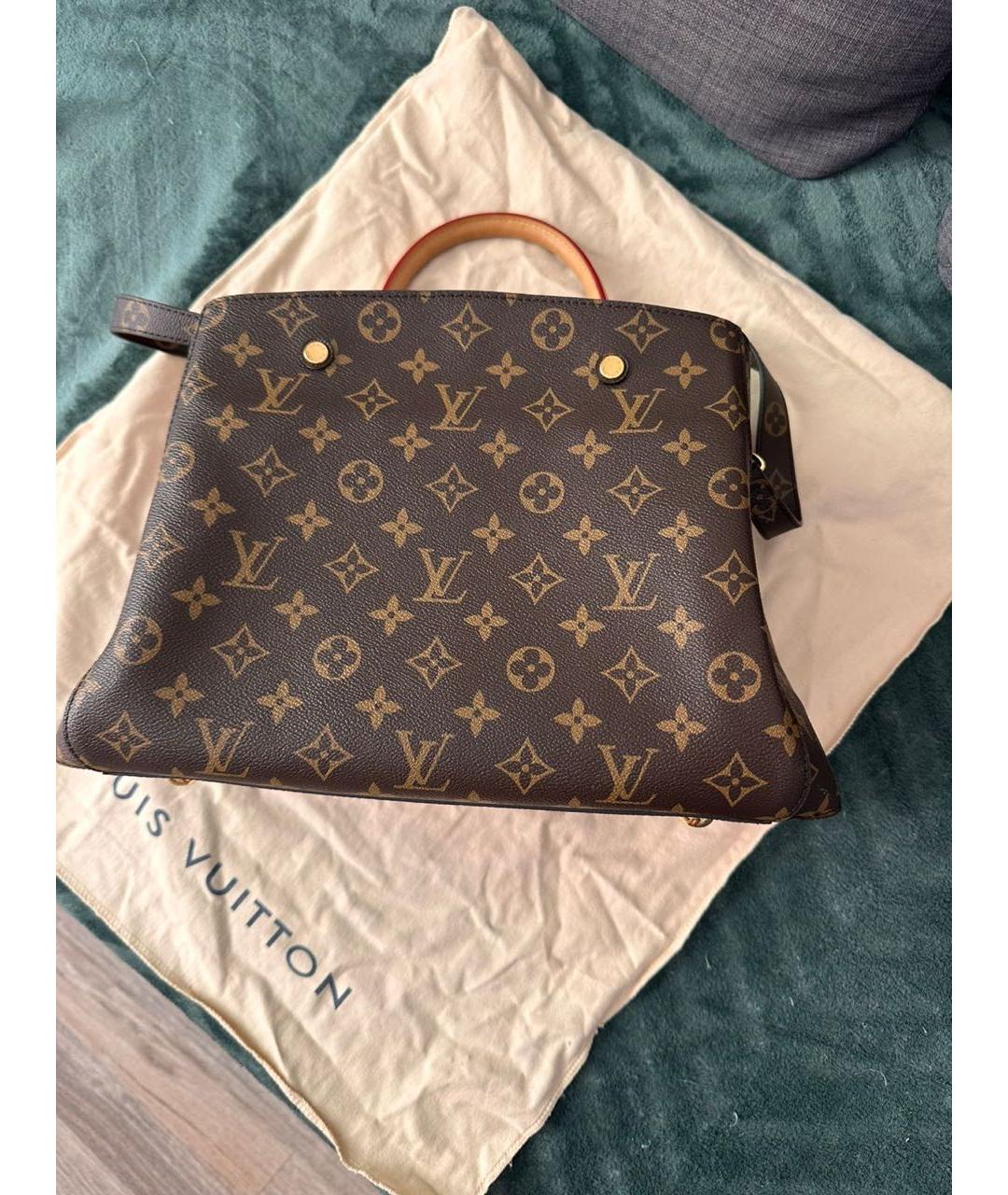LOUIS VUITTON Коричневая сумка с короткими ручками, фото 2