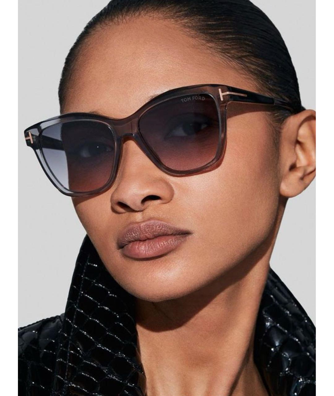 TOM FORD Зеленые пластиковые солнцезащитные очки, фото 8