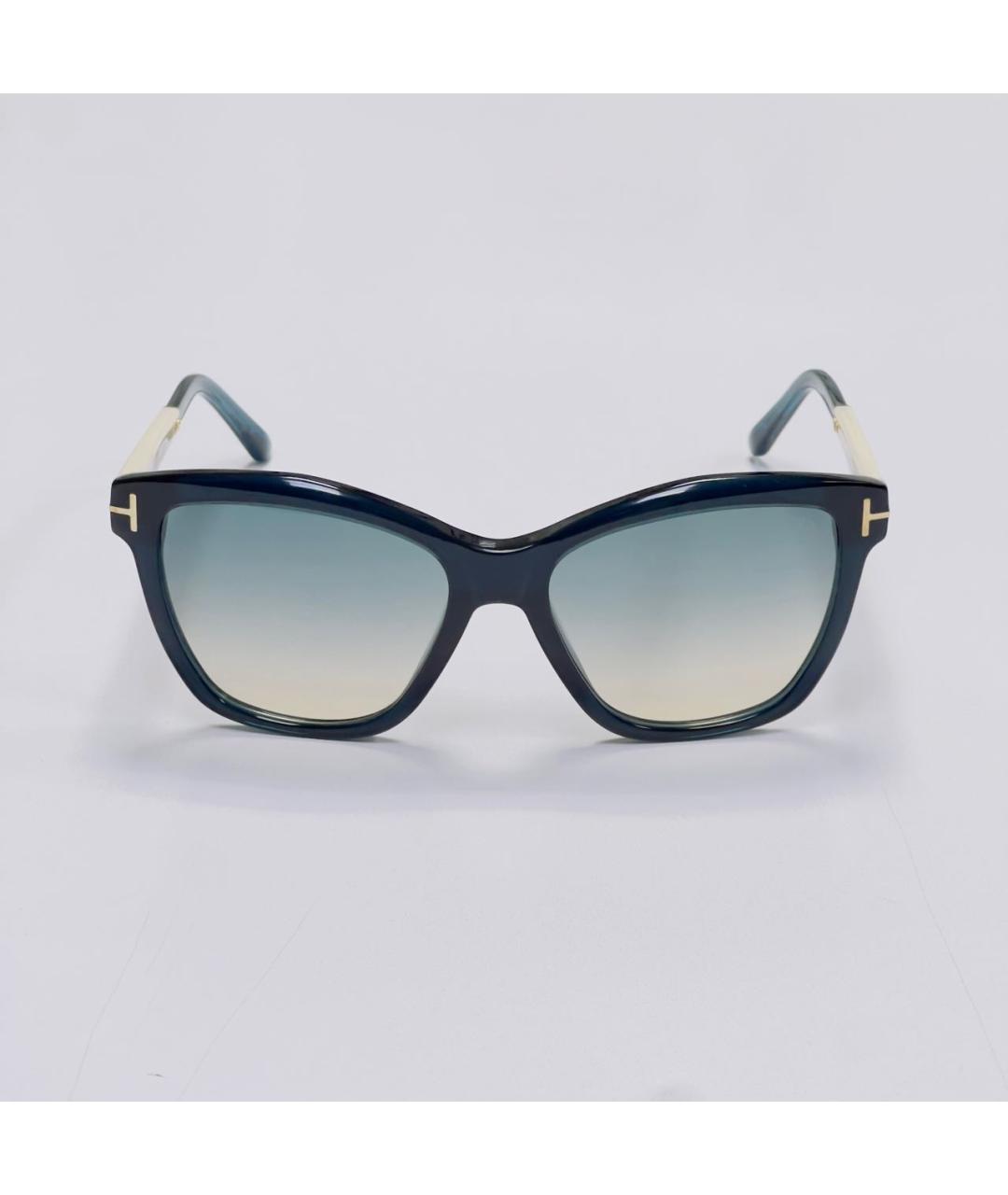 TOM FORD Зеленые пластиковые солнцезащитные очки, фото 2