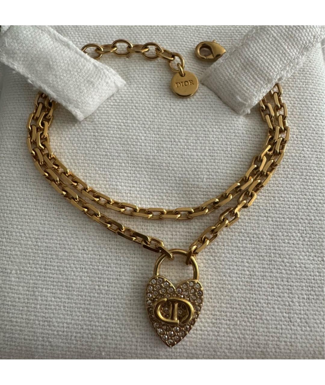 CHRISTIAN DIOR Золотой латунный браслет, фото 2