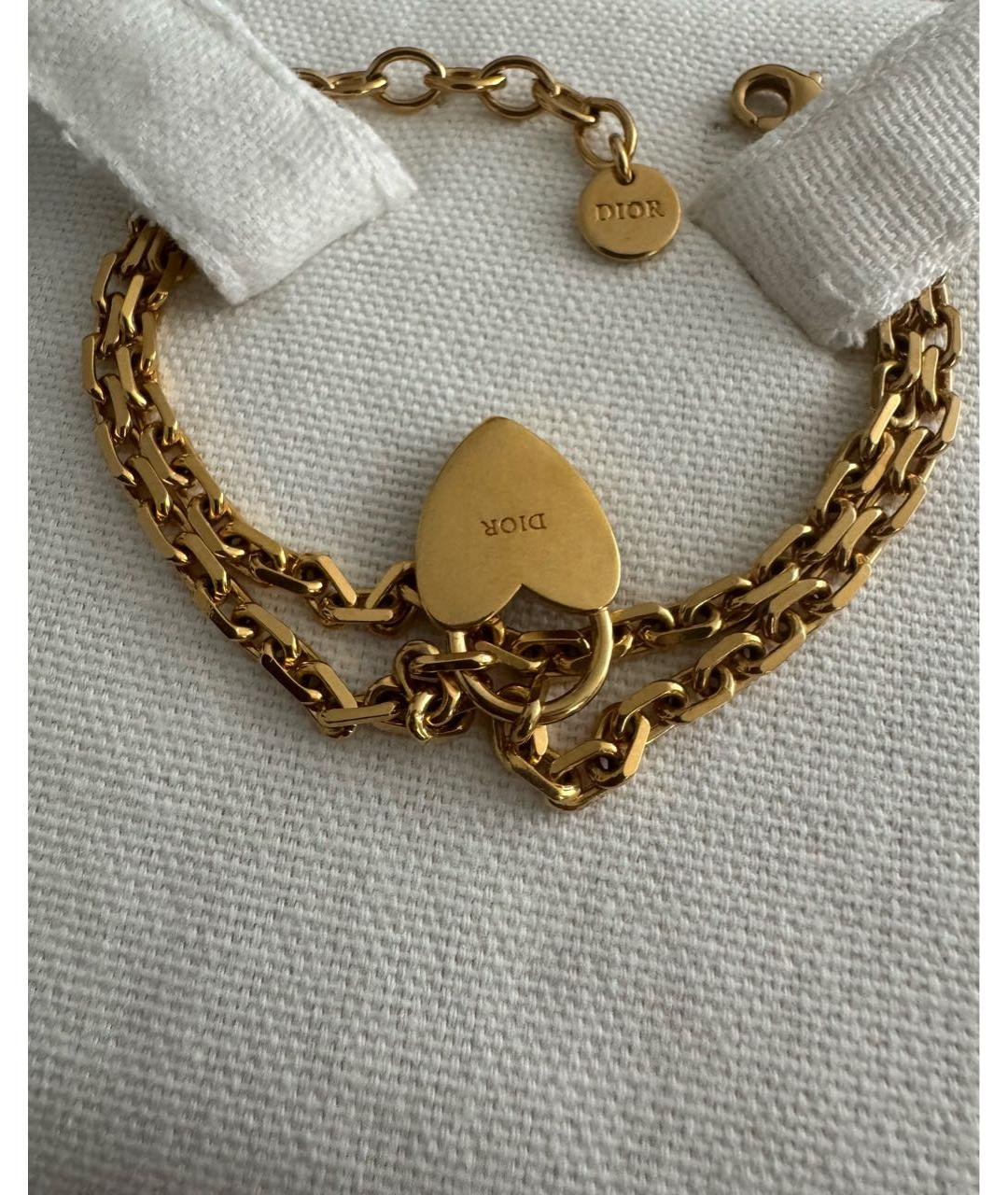 CHRISTIAN DIOR Золотой латунный браслет, фото 3