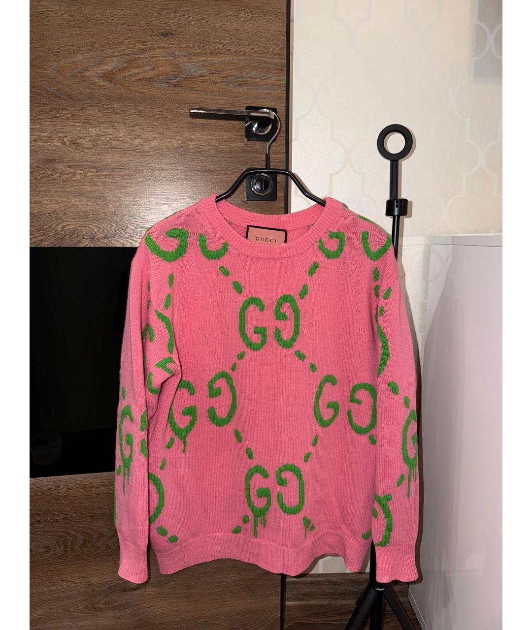 GUCCI Розовый шерстяной джемпер / свитер, фото 4