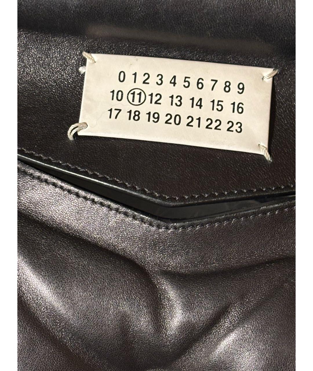 MAISON MARGIELA Черная кожаная сумка тоут, фото 6