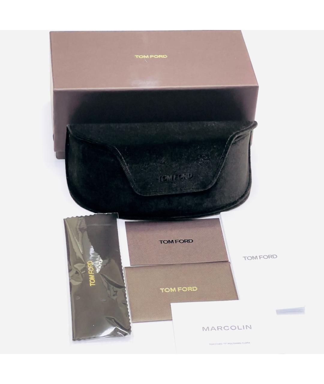 TOM FORD Черные пластиковые солнцезащитные очки, фото 4