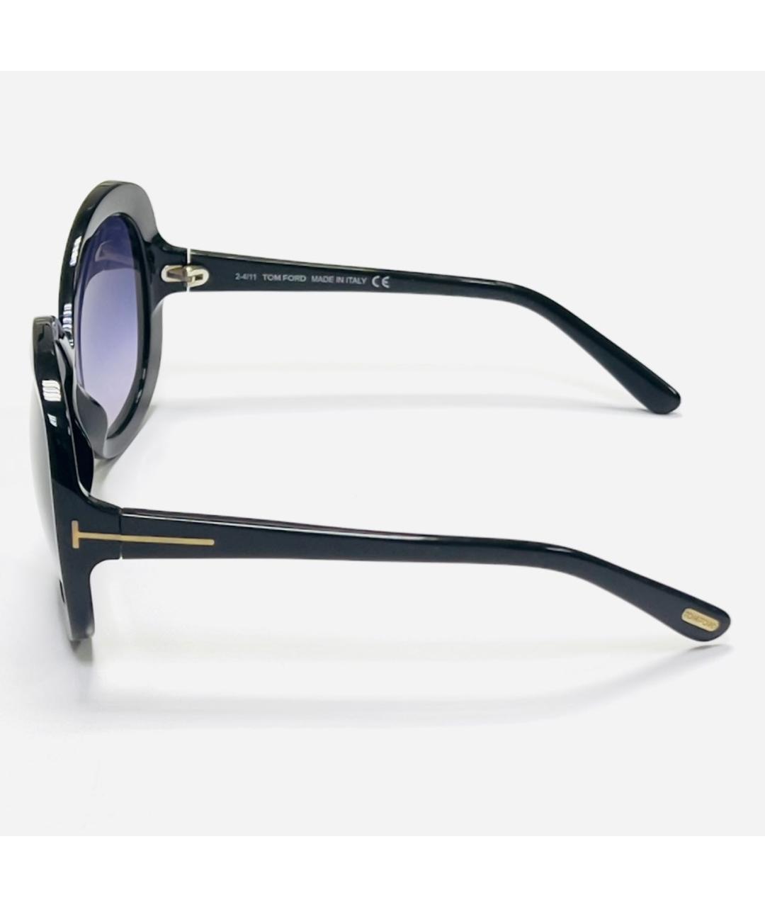 TOM FORD Черные пластиковые солнцезащитные очки, фото 6