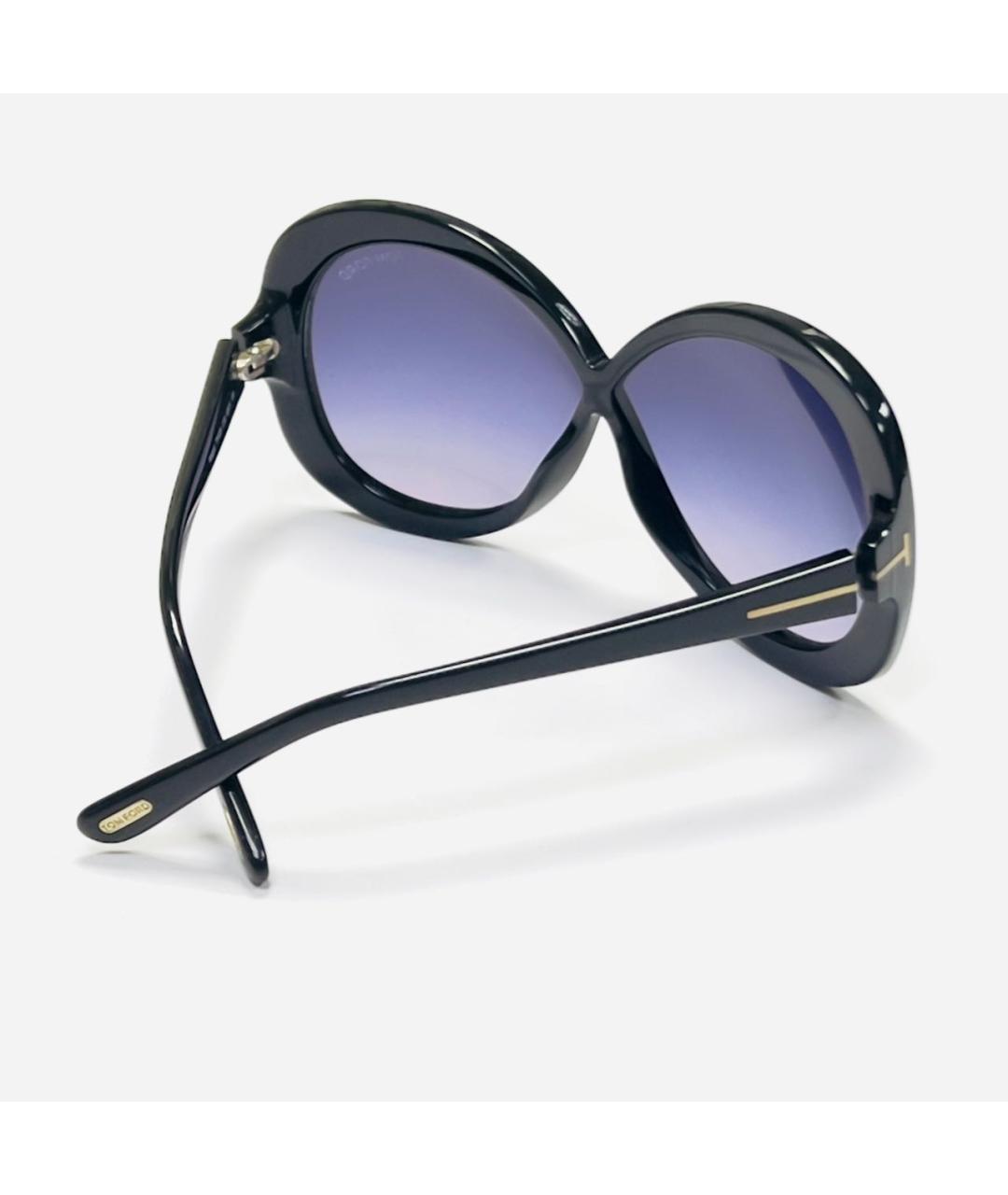 TOM FORD Черные пластиковые солнцезащитные очки, фото 7