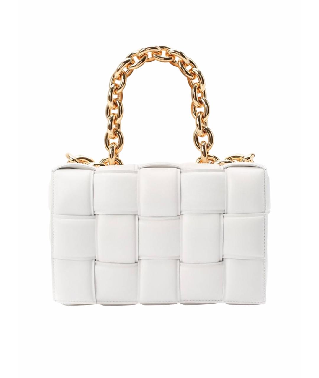 BOTTEGA VENETA Белая кожаная сумка через плечо, фото 1