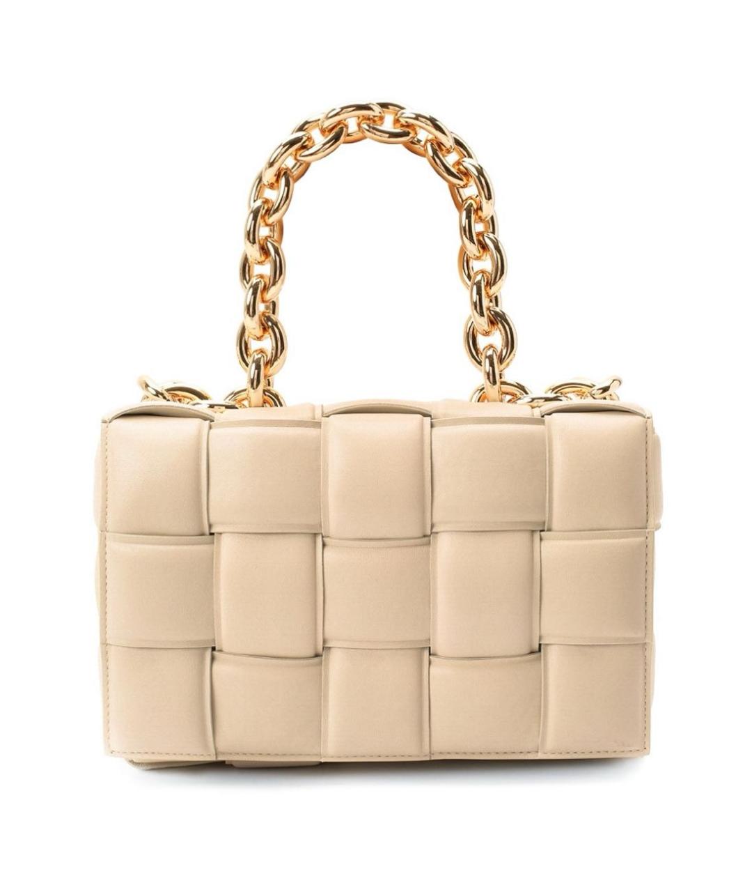 BOTTEGA VENETA Бежевая кожаная сумка через плечо, фото 1