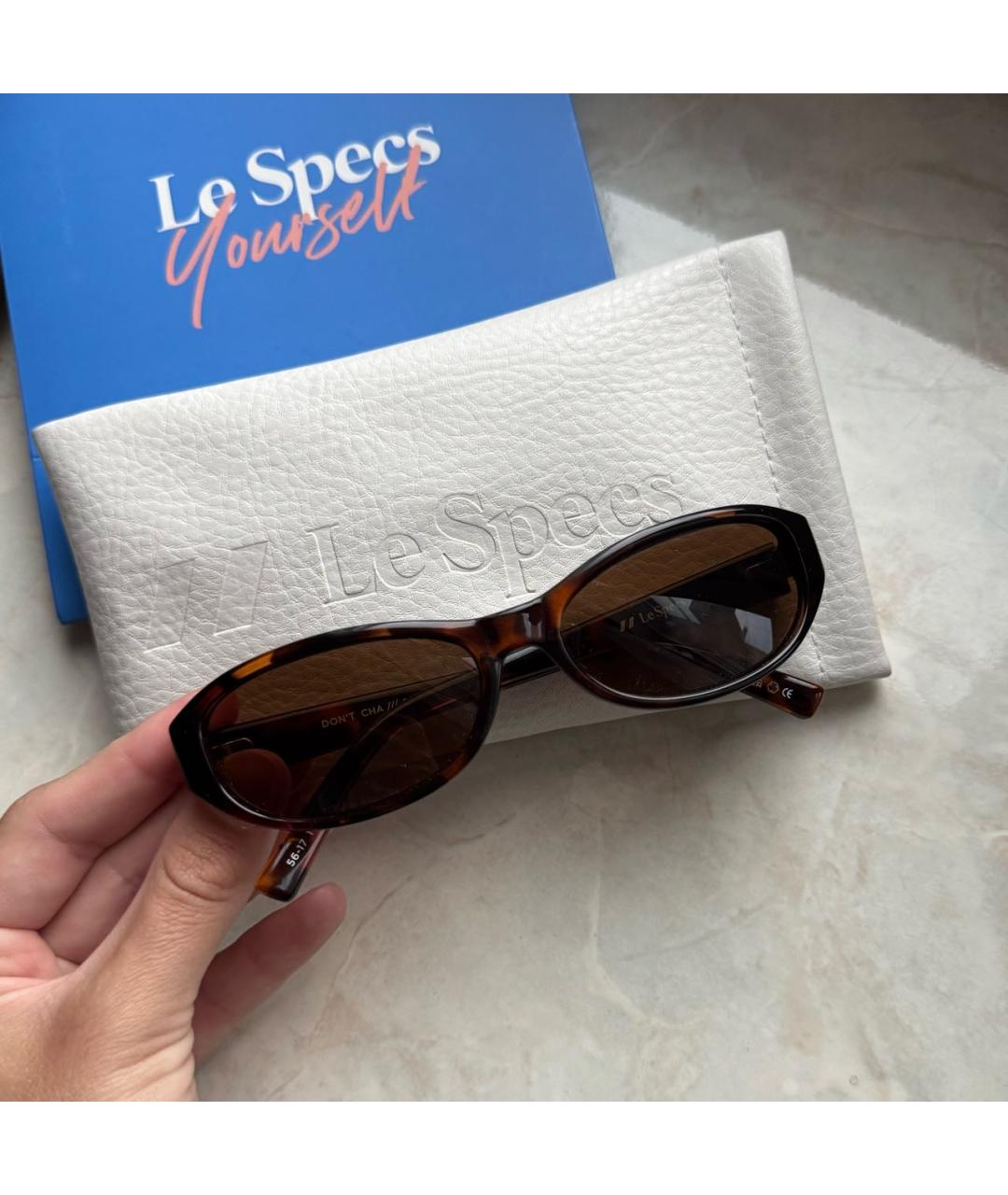 LE SPECS Розовые пластиковые солнцезащитные очки, фото 3
