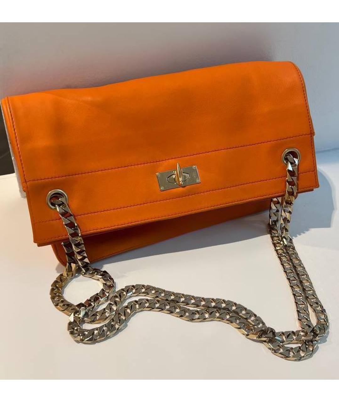 GIVENCHY Оранжевая кожаная сумка через плечо, фото 2