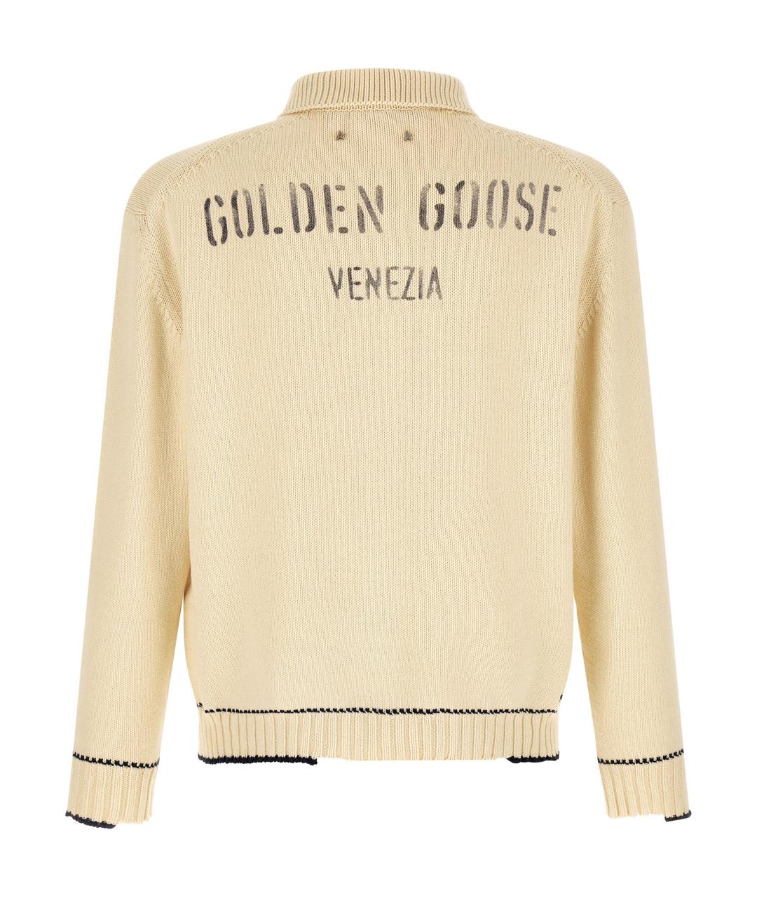GOLDEN GOOSE Бежевый хлопковый джемпер / свитер, фото 2