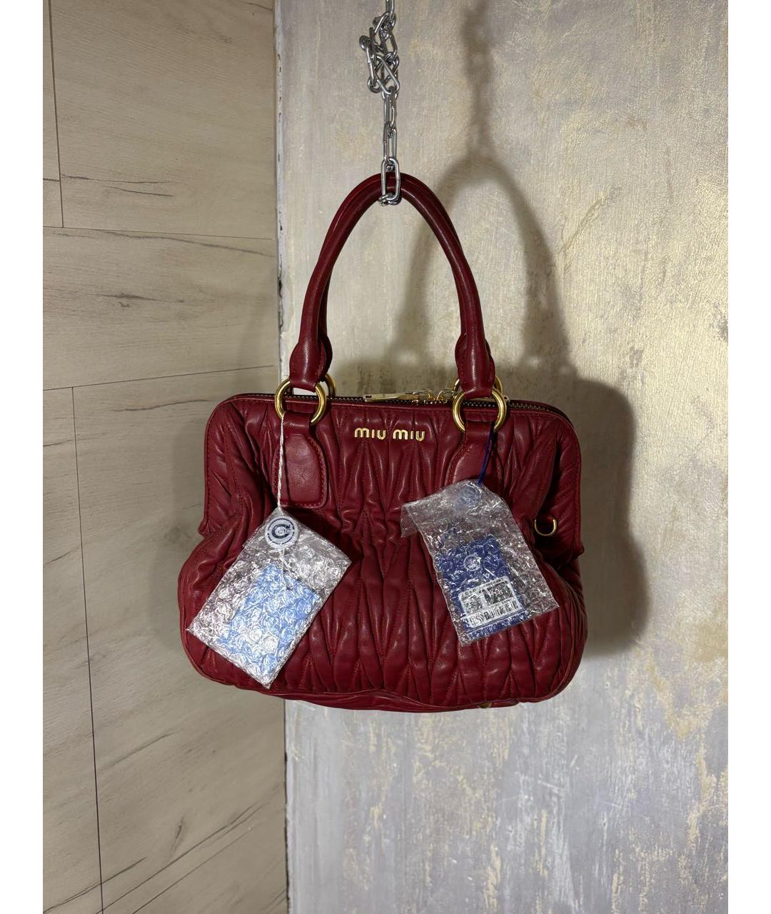 MIU MIU Мульти кожаная сумка с короткими ручками, фото 8