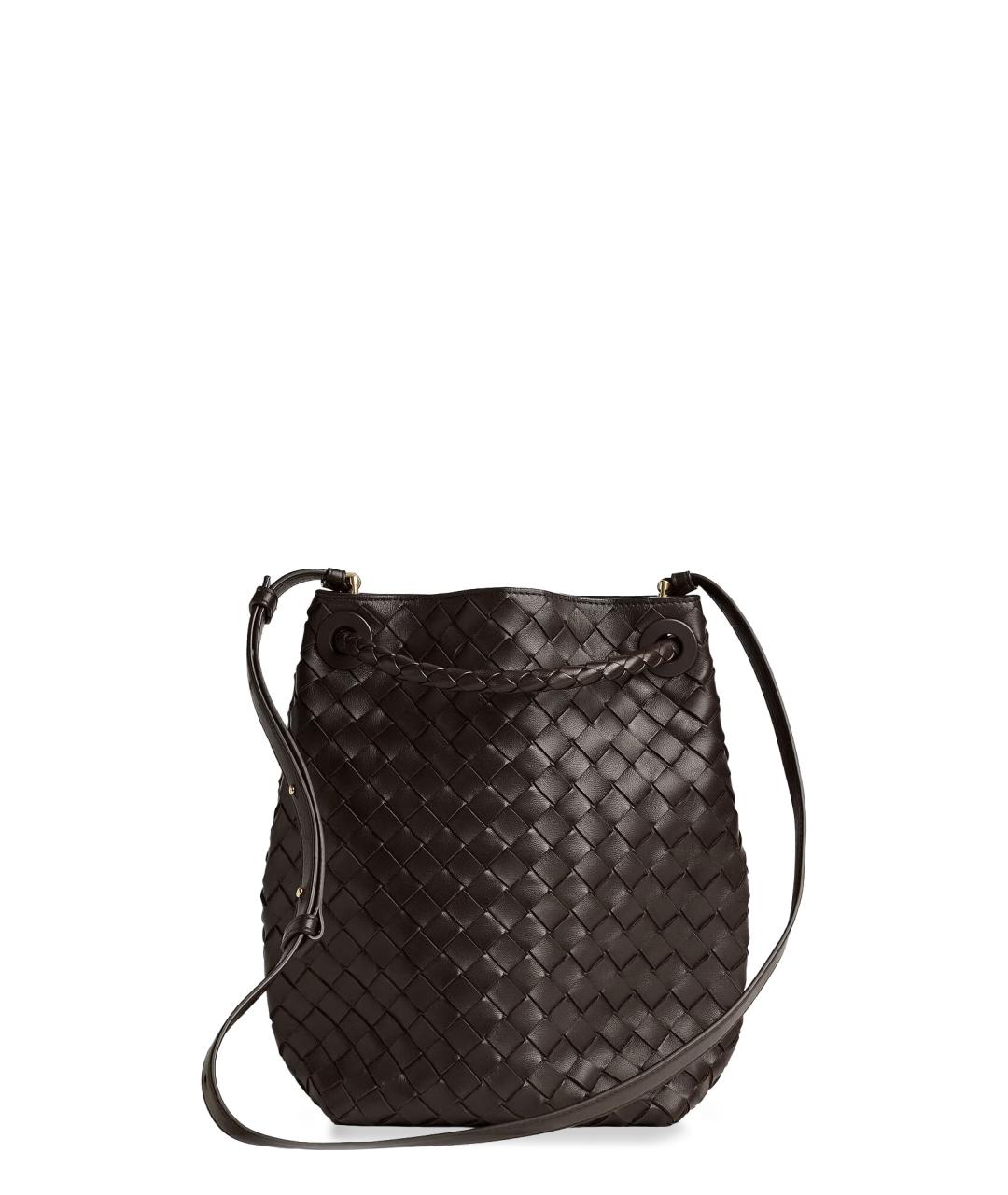BOTTEGA VENETA Коричневая кожаная сумка через плечо, фото 2
