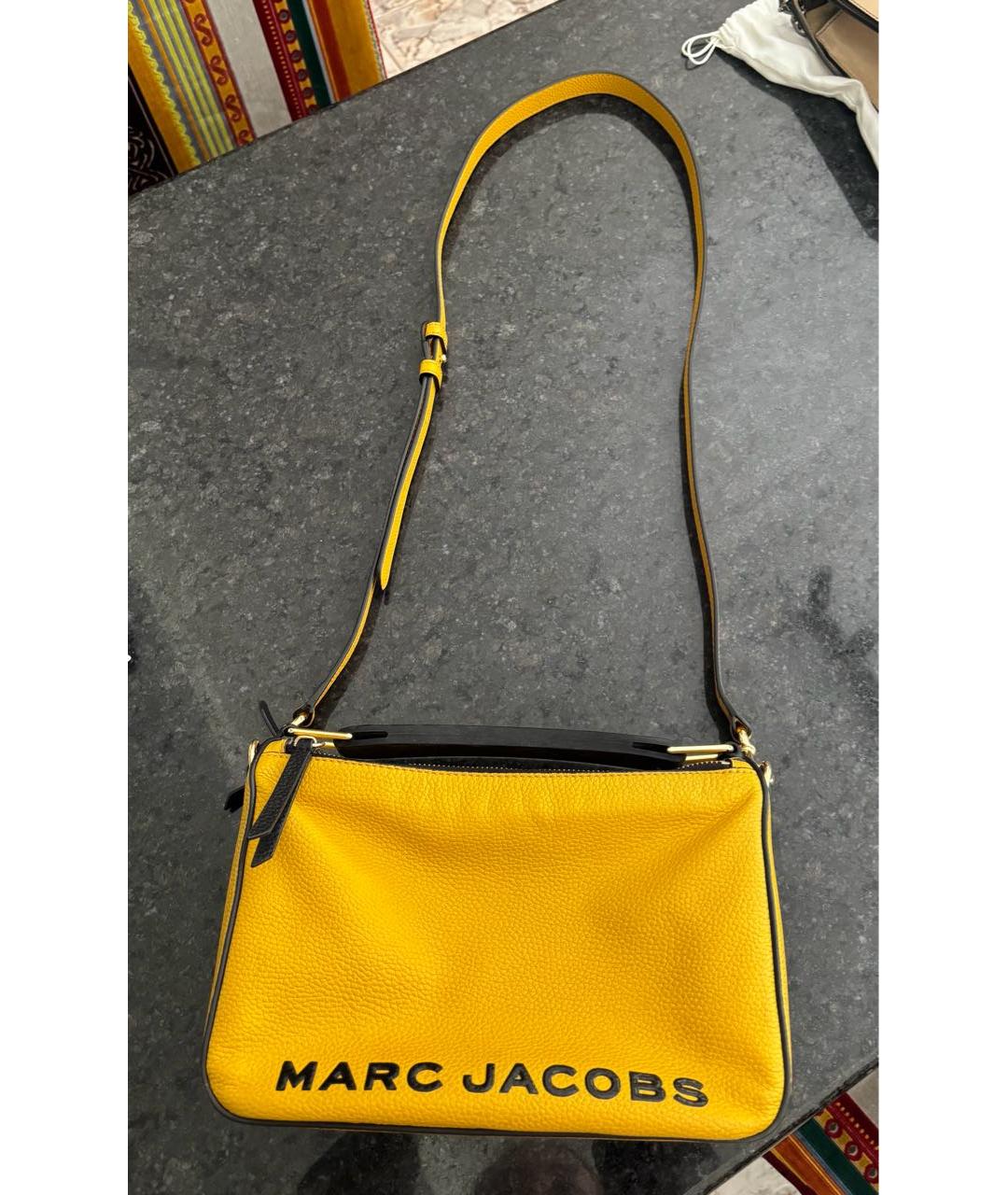 MARC JACOBS Желтая кожаная сумка через плечо, фото 8