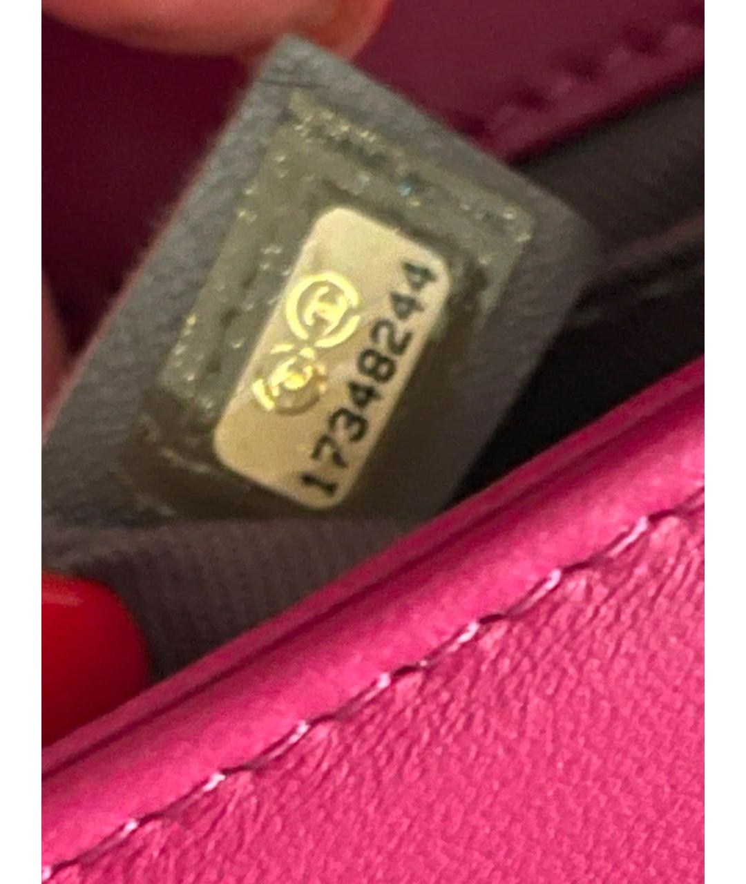 CHANEL Фуксия бархатная сумка через плечо, фото 5