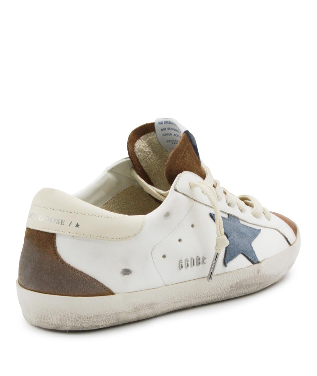 GOLDEN GOOSE Белые кожаные низкие кроссовки / кеды, фото 5
