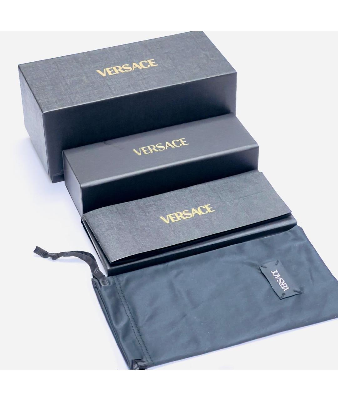 VERSACE Темно-синие металлические солнцезащитные очки, фото 9