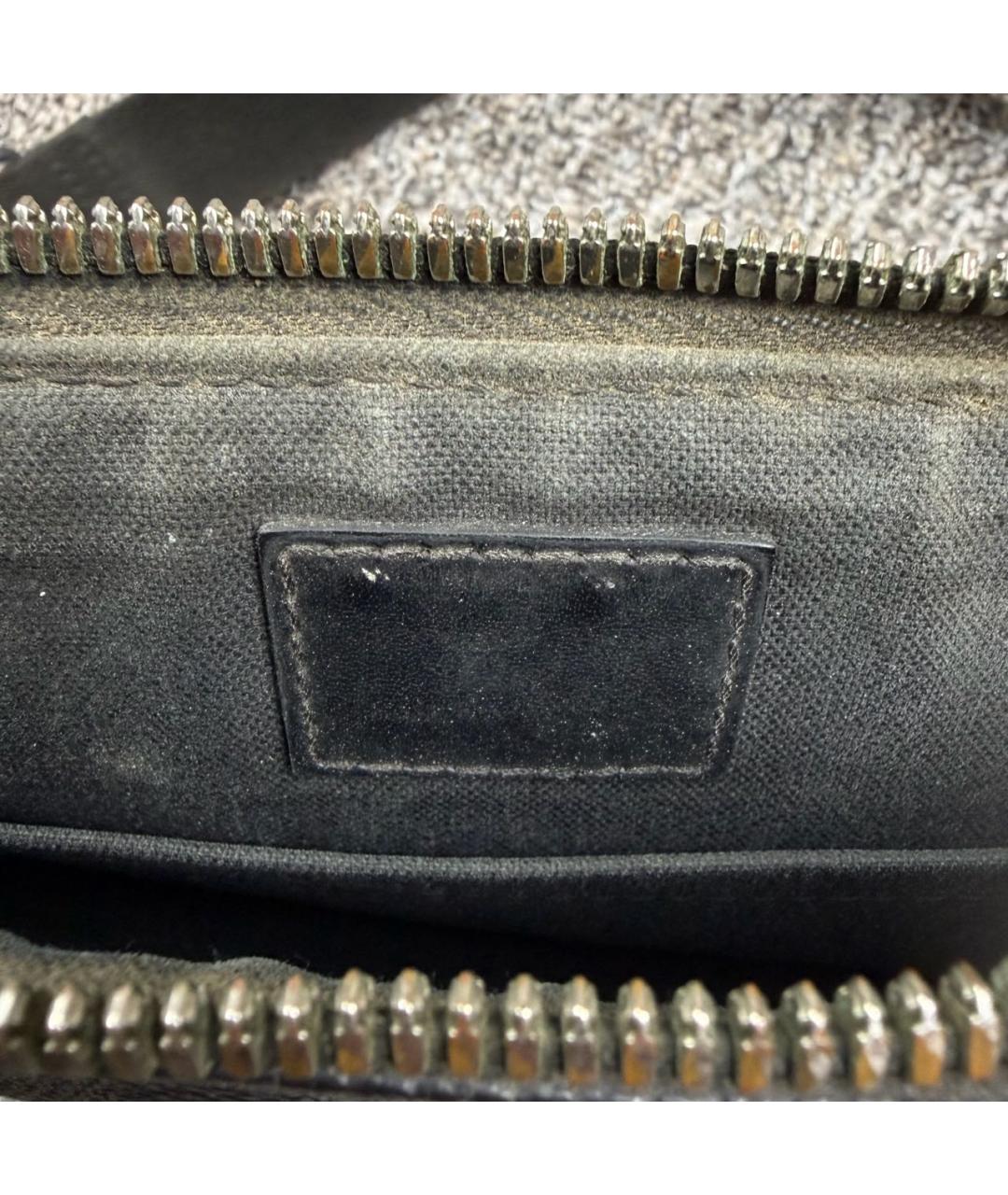 LOUIS VUITTON Черная кожаная сумка на плечо, фото 5
